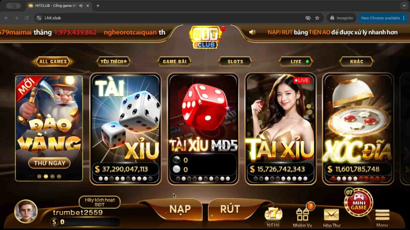 Sảnh game HITCLUB